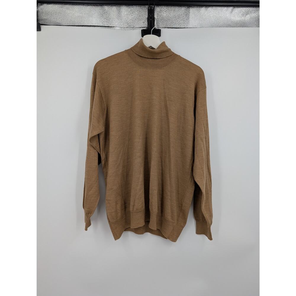 Gerani Made in Italy 100% Virgin Wool Long Sleeve Turtle Neck XL Closet Staple**
